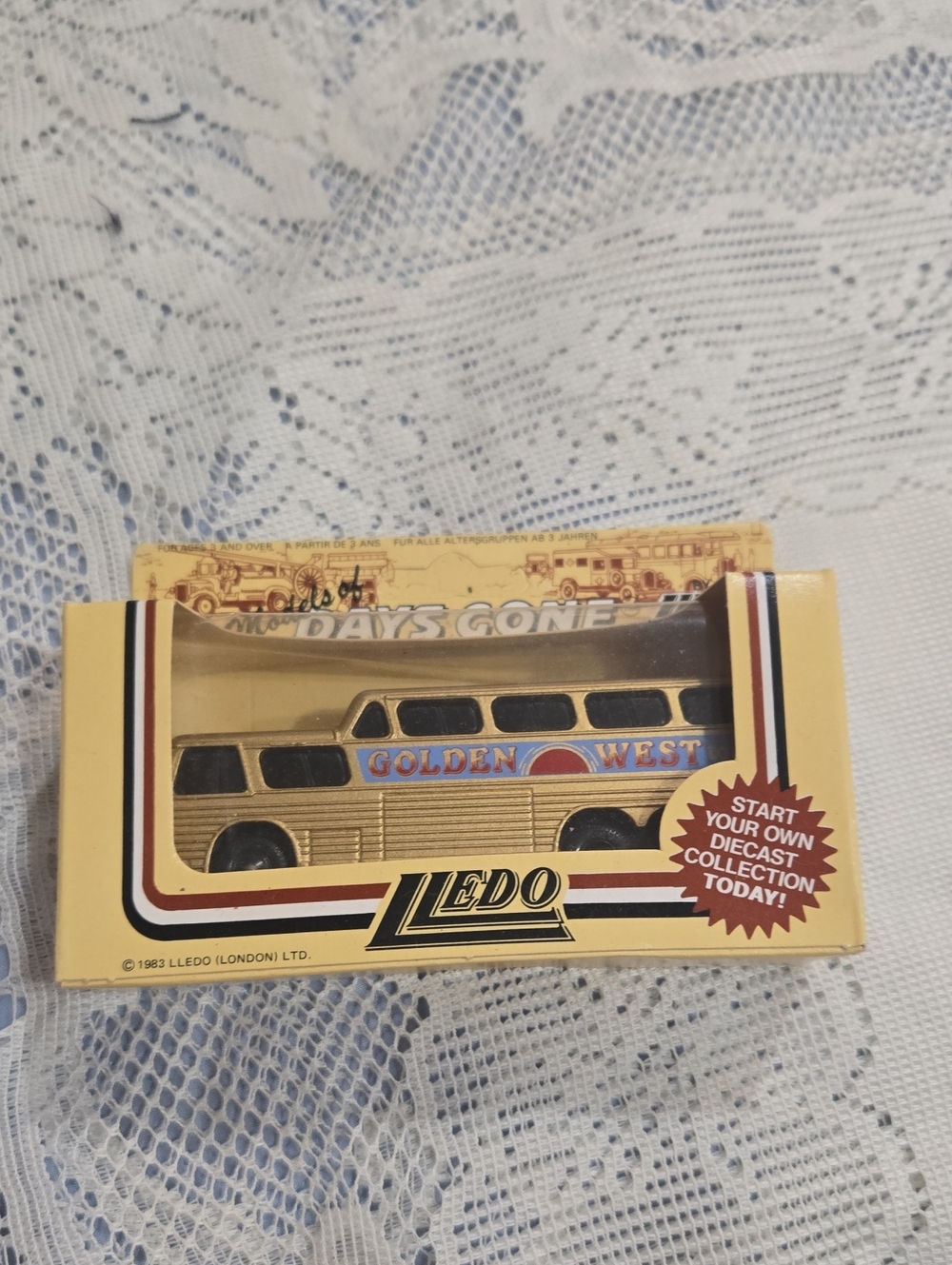Lledo Golden West Gold Diecast Bus Toy - Kids Toys